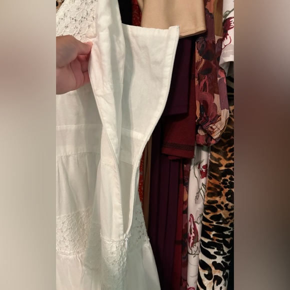 Apt. 9 White Lace Striped Dress - Picture 9 of 10